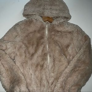 Fluffy Faux Fur Tan Sweater